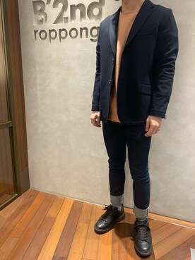 「SOLIDO（ソリード）のアイテム（ジャケット/アウター）」を使った、601 さん（メンズ・172cm）の春コーディネート