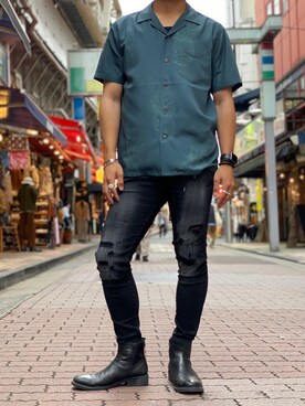 「maxsix（マックスシックス）のアイテム」を使った、601 さん（メンズ・176cm）の春コーディネート