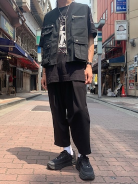 「OURET（オーレット）のアイテム（パンツ）」を使った、601 さん（メンズ・176cm）の夏コーディネート