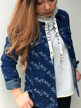 「SCOTCH&SODA（スコッチアンドソーダ）のアイテム（ジャケット/アウター）」を使った、Ꮪさん（レディース・150cm）の春コーディネート