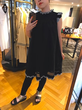 「タンクワンピース」｜Ꮪさん（レディース・150cm）の夏コーディネート