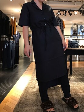 「シャツワンピ」｜Ꮪさん（レディース・150cm）の秋コーディネート