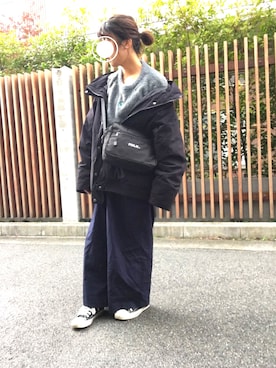 「だぼだぼ」｜「アイテム（ブルゾン）」を使った、ｗａｋａ＊さん（レディース・153cm）の秋コーディネート
