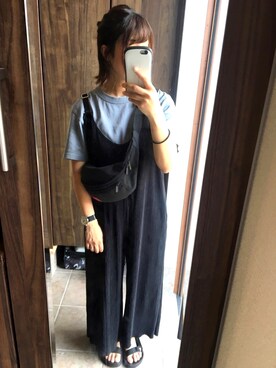 「Manhattan Portage」｜「アイテム（サロペット/オーバーオール）」を使った、ｗａｋａ＊さん（レディース・153cm）の夏コーディネート