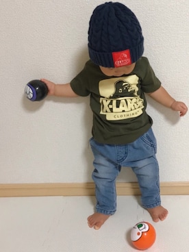 EIMA.SAEさん（キッズ・70cm）の秋コーディネート