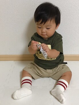 EIMA.SAEさん（キッズ・70cm）の秋コーディネート