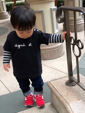 「1歳半」｜「アイテム（その他）」を使った、EIMA.SAEさん（キッズ・80cm）の春コーディネート