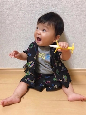EIMA.SAEさん(キッズ・70cm)の夏コーディネート