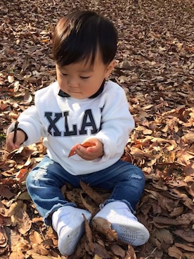 EIMA.SAEさん（キッズ・70cm）の秋コーディネート