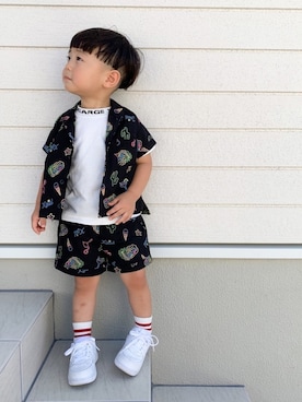 「2歳10ヶ月」｜「アイテム（その他）」を使った、EIMA.SAEさん（キッズ・90cm）の夏コーディネート
