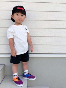 「2歳10ヶ月」｜「アイテム（その他）」を使った、EIMA.SAEさん（キッズ・90cm）の夏コーディネート