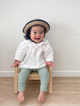 「MR（まる）のアイテム」を使った、EIMA.SAEさん（キッズ・90cm）の春コーディネート