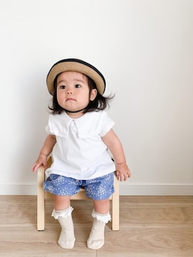 「MR（まる）のアイテム」を使った、EIMA.SAEさん（キッズ・90cm）の夏コーディネート