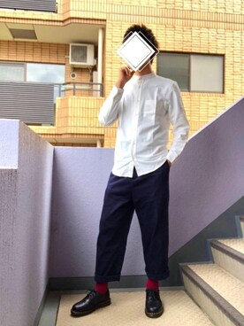 「EMMA  CLOTHES」｜「アイテム（チノパンツ）」を使った、☀️HARUTO☀️さん（メンズ・183cm）の秋コーディネート