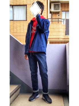 「ZOZO」｜「アイテム（デニムジャケット）」を使った、☀️HARUTO☀️さん（メンズ・183cm）の冬コーディネート