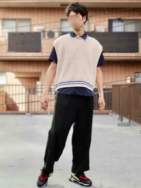 「オープンカラー」｜「アイテム（その他）」を使った、☀️HARUTO☀️さん（メンズ・183cm）の春コーディネート