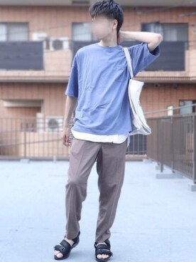「RonHerman VINTAGE（ロンハーマンヴィンテージ）のアイテム（トートバッグ）」を使った、☀️HARUTO☀️さん（メンズ・183cm）の夏コーディネート