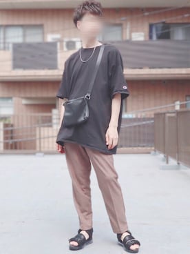 「COOOPER」｜「アイテム（スラックス）」を使った、☀️HARUTO☀️さん（メンズ・183cm）の夏コーディネート