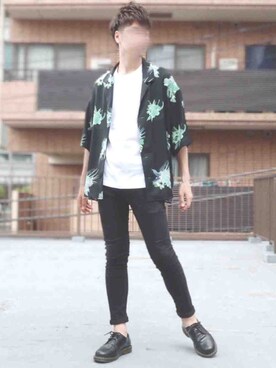 「フラワープリント」｜「アイテム（その他）」を使った、☀️HARUTO☀️さん（メンズ・183cm）の夏コーディネート
