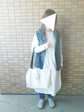「おさんぽスタイル」｜「アイテム（ワンピース/ドレス）」を使った、えりさん（レディース・150cm）の春コーディネート
