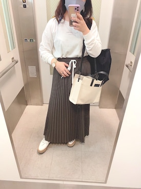 「N WITH.（エヌウィズ）のアイテム（バッグ）」を使った、はるかさん（レディース・152cm）の秋コーディネート