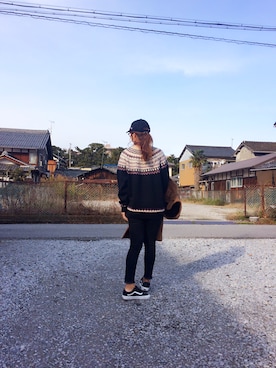 「vintage style」｜「アイテム（ダッフルコート）」を使った、ayumi☺︎さん（レディース・157cm）の冬コーディネート