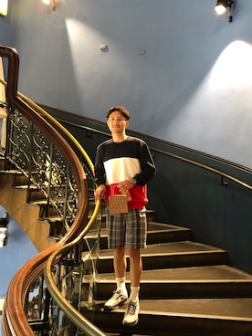 「fragment design（フラグメントデザイン）のアイテム（スニーカー）」を使った、Holmesさん（メンズ・180cm）の春コーディネート