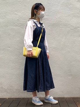 「& chouette（アンドシュエット）のアイテム（ショルダーバッグ）」を使った、kyonさん（レディース・153cm）の春コーディネート