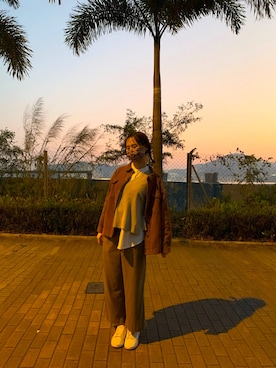 Kayla aさん（レディース・165cm）の冬コーディネート