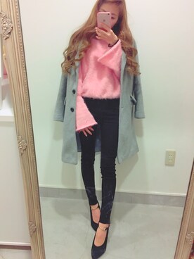 「GRL（グレイル）のアイテム（ジャケット/アウター）」を使った、a.k.rさん（キッズ・90cm）の冬コーディネート