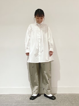 「ブラウスコーデ」｜よしかわさん（レディース・151cm）の冬コーディネート