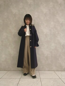 「POU DOU DOU（プードゥドゥ）のアイテム（ジャケット/アウター）」を使った、よしかわさん（レディース・151cm）の秋コーディネート