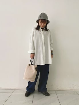 「Laugoa（ラウゴア）のアイテム」を使った、よしかわさん（レディース・151cm）の冬コーディネート