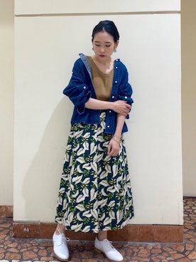 「NOMBRE IMPAIR（ノンブルアンペール）のアイテム（ドレスシューズ）」を使った、suu.さん（レディース・152cm）の夏コーディネート