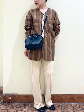 「NOMBRE IMPAIR（ノンブルアンペール）のアイテム（パンプス）」を使った、suu.さん（レディース・152cm）の秋コーディネート