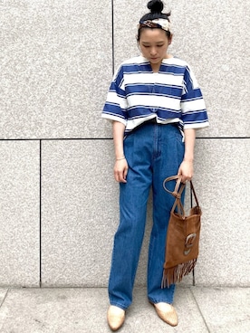 「NOMBRE IMPAIR（ノンブルアンペール）のアイテム（その他シューズ）」を使った、suu.さん（レディース・152cm）の夏コーディネート