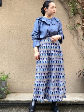 「NOMBRE IMPAIR（ノンブルアンペール）のアイテム（ブーツ）」を使った、suu.さん（レディース・152cm）の秋コーディネート