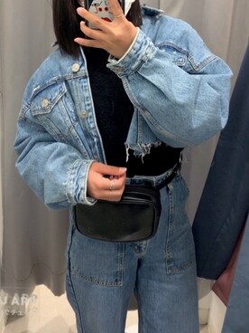 「SPINNS(スピンズ)のアイテム(ボディバッグ/ウエストポーチ)」を使った、miuさん(レディース・152cm)の春コーディネート