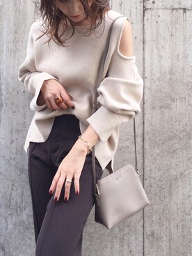 「RIBOU（リボウ）のアイテム」を使った、midopeiさん（レディース・158cm）の秋コーディネート