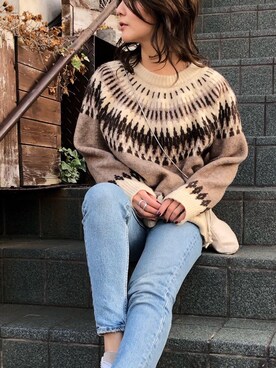 「MOUSSY（マウジー）のMVS SKINNY（デニムパンツ）」を使った、midopeiさん（レディース・158cm）の秋コーディネート