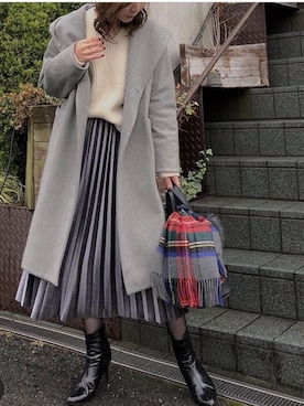 「ジョンストンズ」｜midopeiさん（レディース・158cm）の冬コーディネート