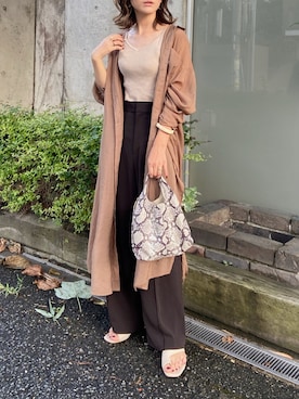 「シアーシャツワンピース」｜midopeiさん（レディース・158cm）の秋コーディネート
