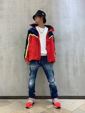 「DIESEL（ディーゼル）のアイテム（ブルゾン）」を使った、WATARUさん（メンズ・170cm）の冬コーディネート