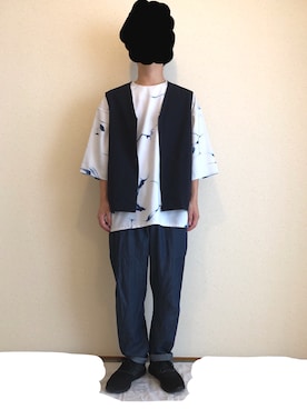 「417 EDIFICE（フォーワンセブンエディフィス）のアイテム（ブルゾン）」を使った、ななおさん（メンズ・165cm）の夏コーディネート