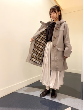「サマンサモスモス」｜「アイテム（ダッフルコート）」を使った、あさみなさん（レディース・156cm）の冬コーディネート
