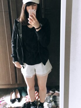 「JILL by JILL STUART（ジルバイジルスチュアート）のアイテム（パンツ、ホワイト系）」を使った、suuzunaさん（レディース・160cm）の夏コーディネート