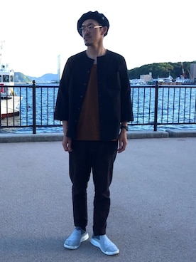 「海」｜「アイテム（ハンチング/ベレー帽）」を使った、masayukiさん（メンズ・173cm）の春コーディネート
