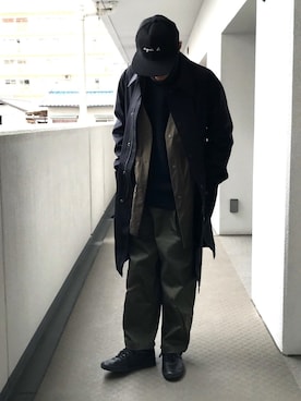 「アニエスベー」｜「アイテム（その他アウター）」を使った、masayukiさん（メンズ・173cm）の冬コーディネート