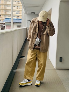 「EN ROUTE（アンルート）のアイテム（バッグ）」を使った、masayukiさん（メンズ・173cm）の秋コーディネート