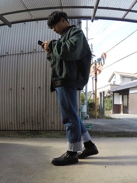「アイテム（ブルゾン）」を使った、syoさん（メンズ・170cm・10代）の冬コーディネート